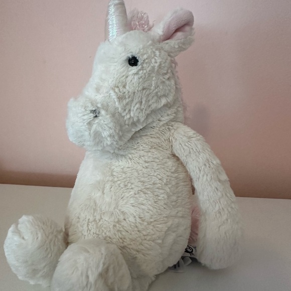 Jellycat bashful unicorn retired medium 12" size plush white - Picture 4 of 4